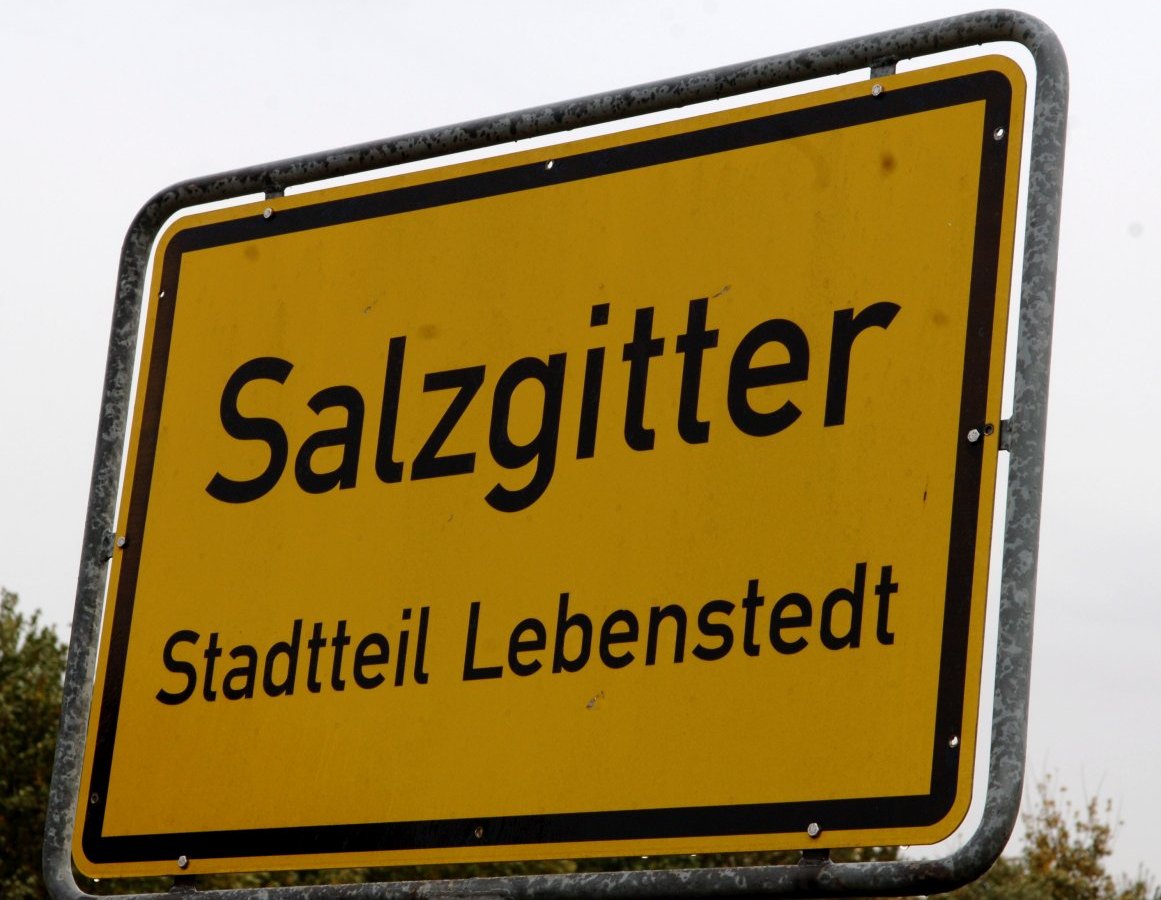 salzgitter lebenstedt schild ortsschild