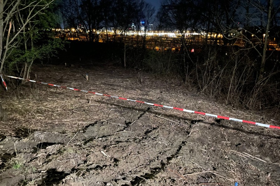 Der Fundort der Knochenteile in Braunschweig ist abgesichert. 