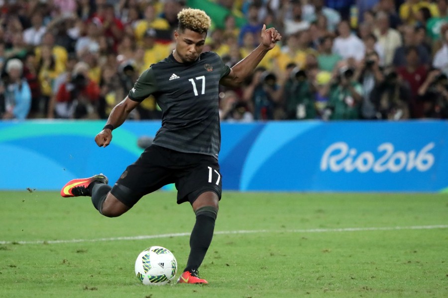 Serge Gnabry beim Elfmeterschießen um die olympische Goldmedaille in Rio. (Archivbild)