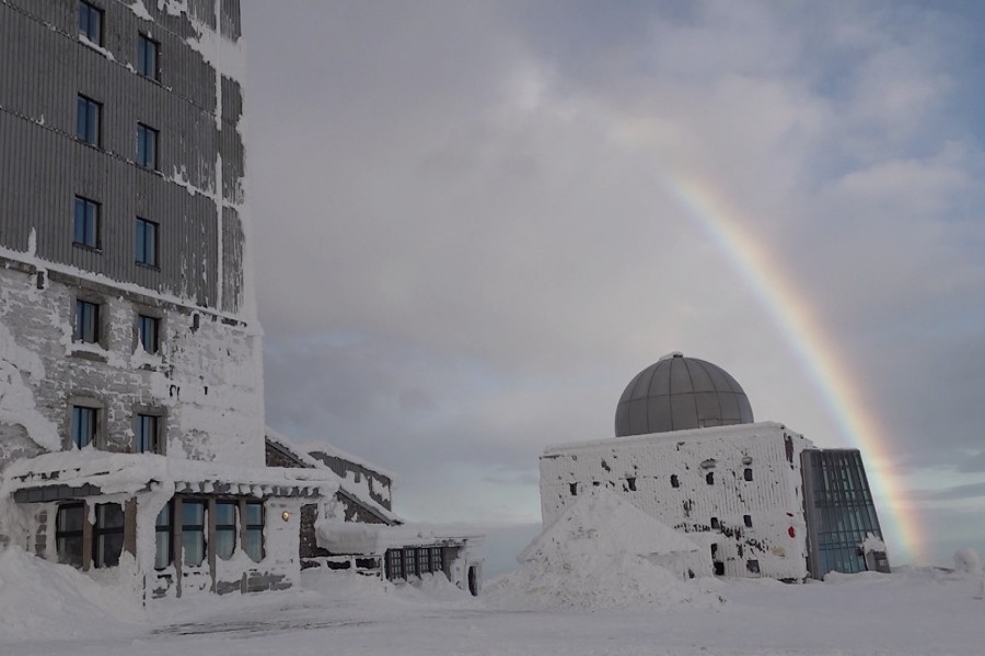 Was ein Ausblick: Nach dem Sturm zeigte sich ein Regenbogen.