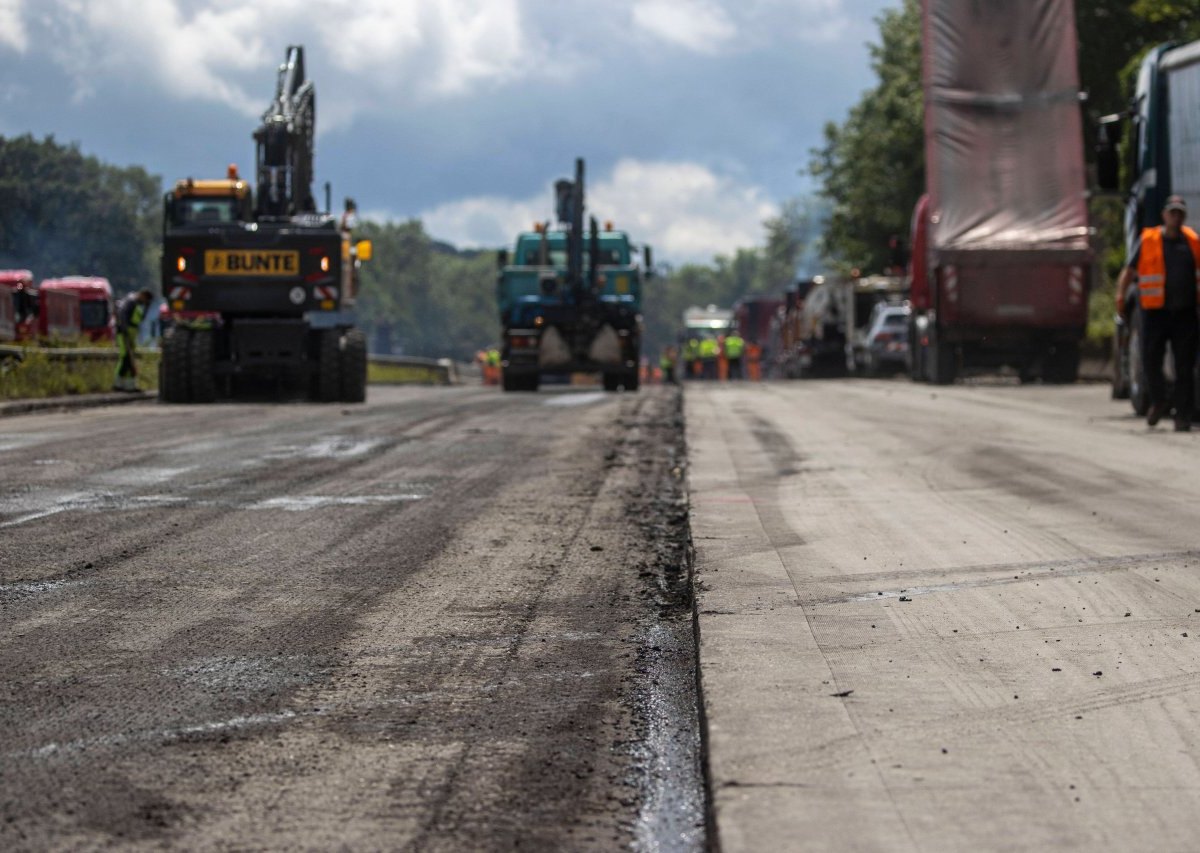 a2 baustelle peine hannover autobahn asphalt