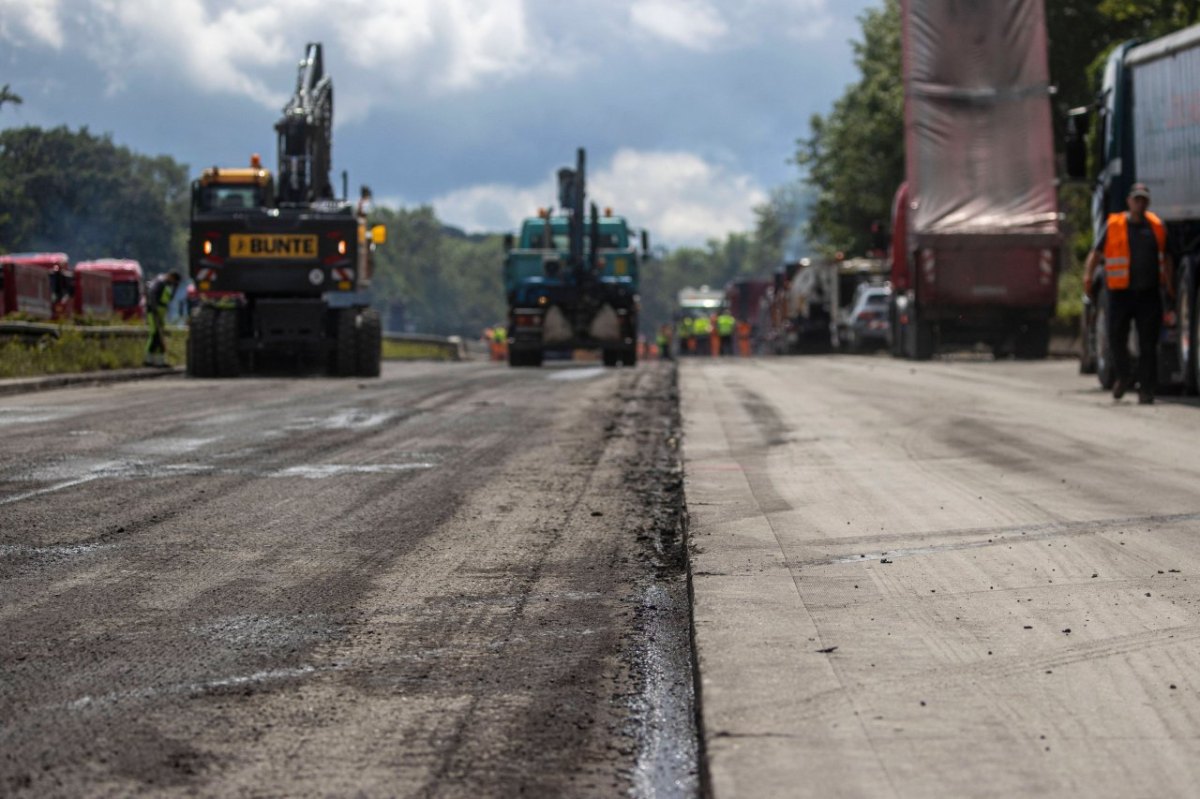 a2 baustelle peine hannover autobahn asphalt