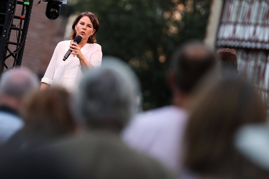 Braunschweig: Annalena Baerbock beim Wahlkampf, hier in Frankfurt.