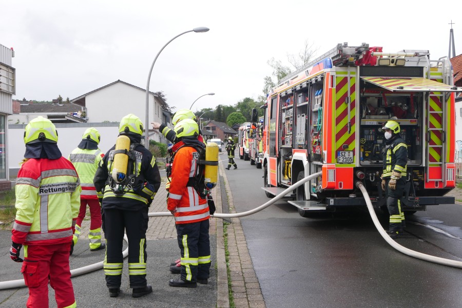 Die Feuerwehr Salzgitter rückte am Samstagnachmittag zu einem Kellerbrand an. 