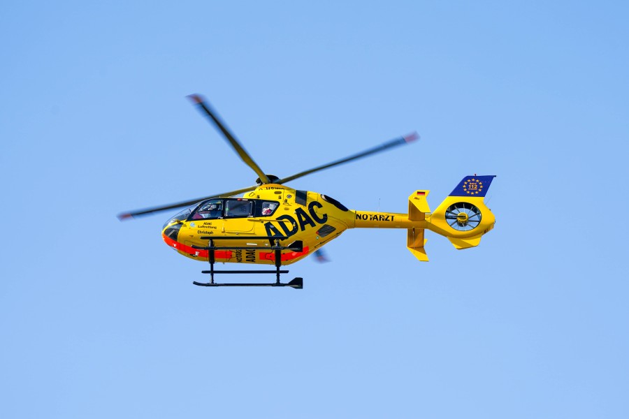 Auch ein Rettungshubschrauber war auf der A7 im Einsatz. 