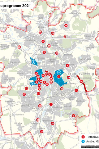 Die Stadt Braunschweig hat sich in Sachen Baustellen einiges vorgenommen.