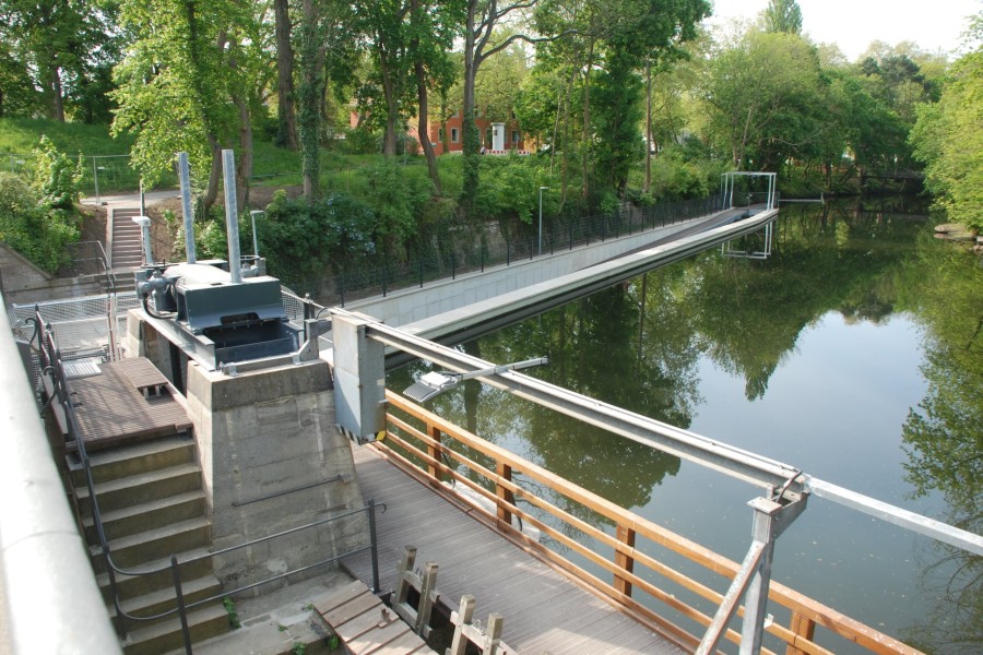 Vieles am Petriwehr in Braunschweig ist schon fertig. 