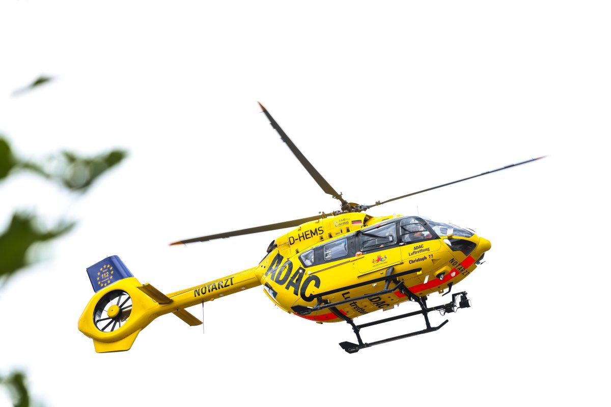 Rettungshubschrauber in der Luft