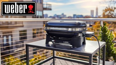 Weber Elektrogrill auf Balkon