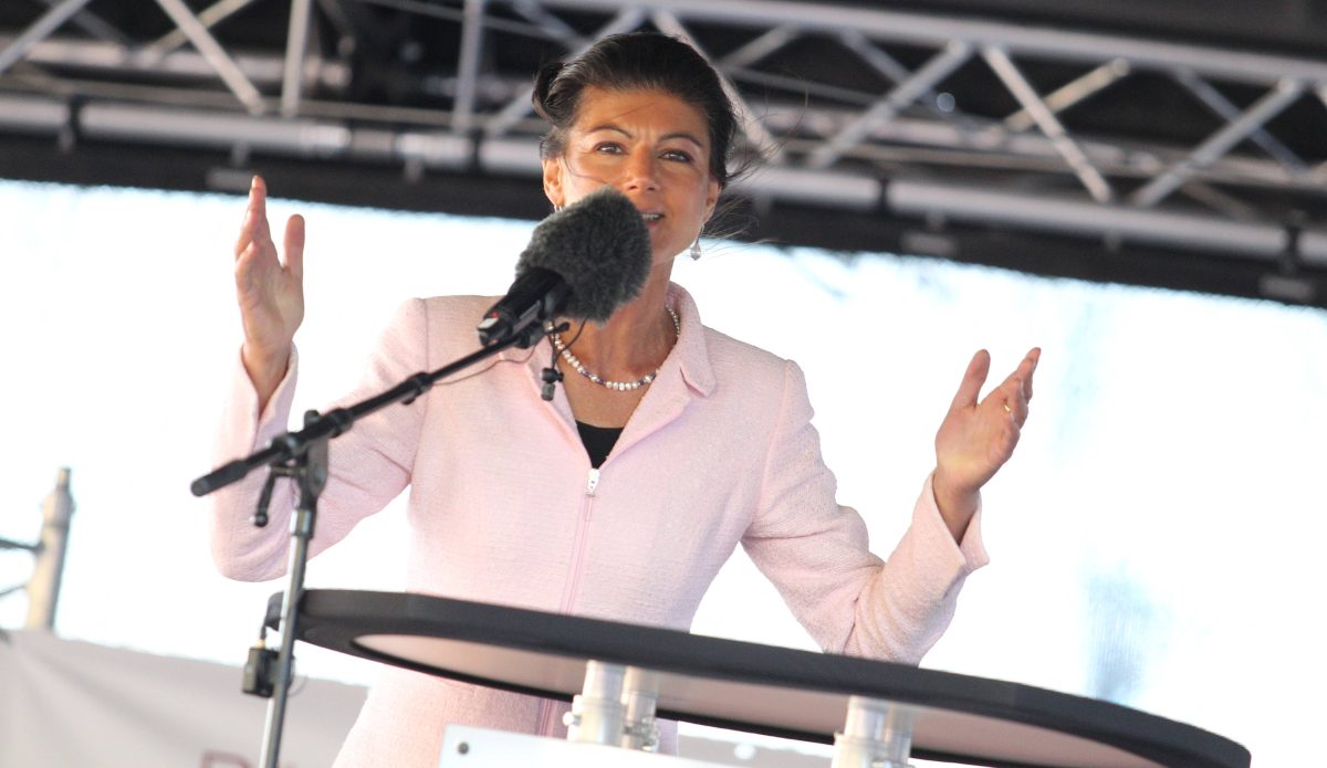 Bei der Wahlkampf-Premiere des BSW zur Europawahl teilte Sahra Wagenknecht mächtig aus.