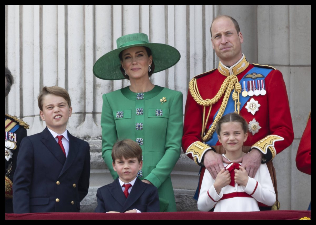 Kate Middleton und Prinz William mit ihren Kindern George, Charlotte und Louis im Juni 2023.