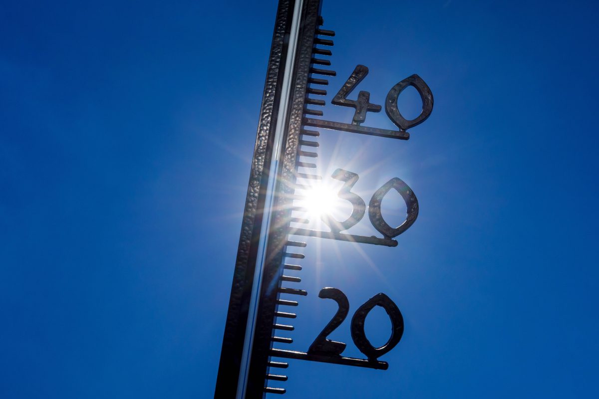 Thermometer in der Sonne
